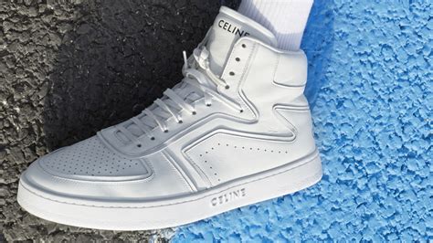 celine men's high top sneakers|celine white platform sneakers.